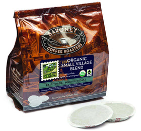 Baronet Coffee Pods front packaging in Small Village edition, highlighting freshness and variety.