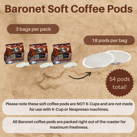Senseo-compatible Baronet pods ready for quick, simple brews.