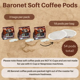 Baronet Coffee single-serve pods ready for fast, easy cups.