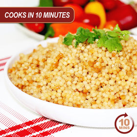 Baron's couscous pearls add hearty texture to quick weeknight soups and stews.
