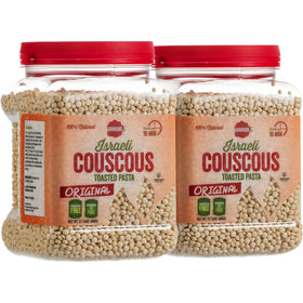 Baron's Original Israeli Couscous toasted pasta pearls, ready in minutes for fresh salads.