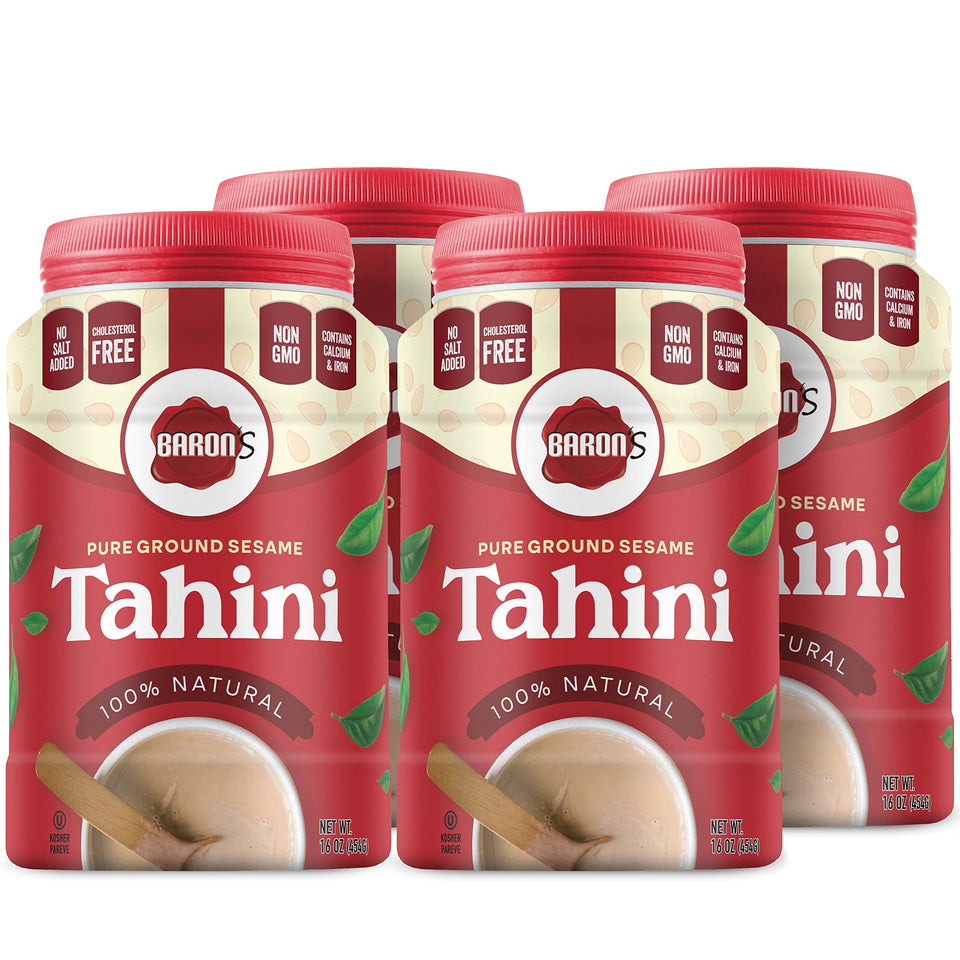 Baron's tahini bottle shows smooth consistency for creamy sauces