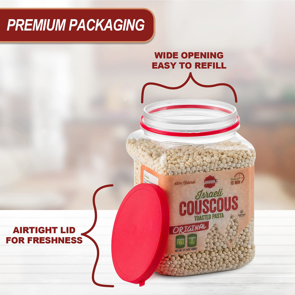 Baron's Original Israeli Couscous offers a quick, nourishing side in minutes.