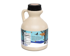 Barred Woods maple syrup pour over pancakes, enhancing flavor with natural sweetness.