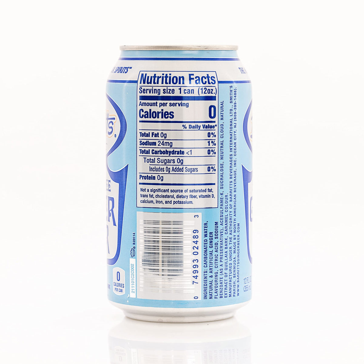 Barritt's Sugar Free Ginger Beer pour showing crisp fizz ideal for cocktails.