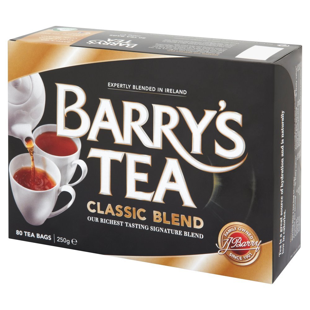 Barry's Tea Classic Blend front box, premium quality breakfast tea for a comforting start.