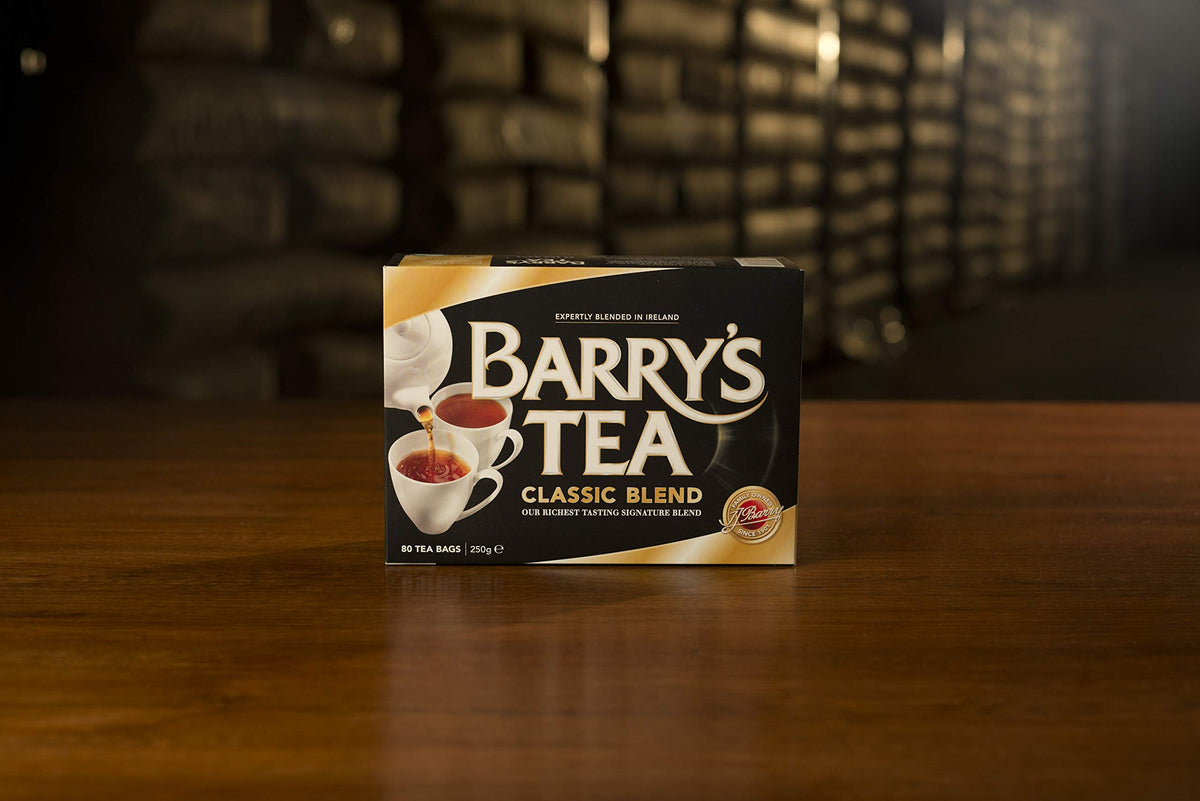 Barry's Tea Classic Blend dried tea leaves, ready to steep with rich aroma.