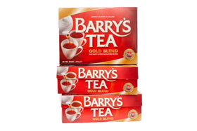 Barry's Tea Gold Blend front view on a 3-pack box, ideal for a comforting morning ritual.