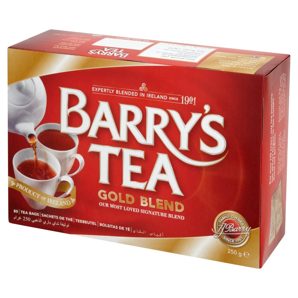 Barry's Tea Gold Blend Irish tea bag close-up for a rich, brisk daily brew