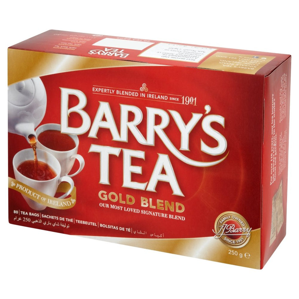 Barry's Tea Gold Blend Irish tea bag close-up for a rich, brisk daily brew
