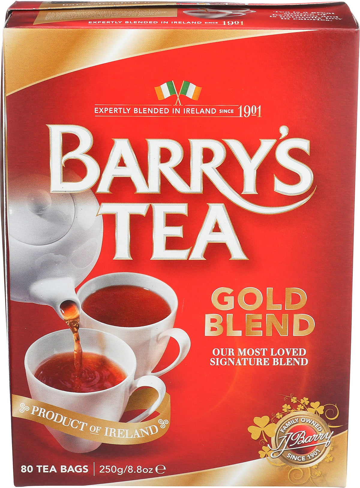 Barry's Tea Gold Blend steaming cup highlighting inviting flavor and warmth