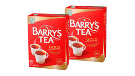 Barry's Tea Gold Blend tea bags in a box offering a classic, comforting flavor.