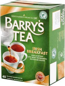Barrys Tea Irish Breakfast tea bags deliver a bold morning start, great with milk for a fuller cup.
