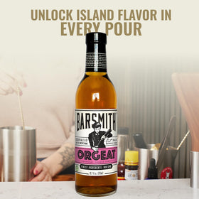 Barsmith Orgeat Syrup pour capturing smooth texture ideal for tiki drinks