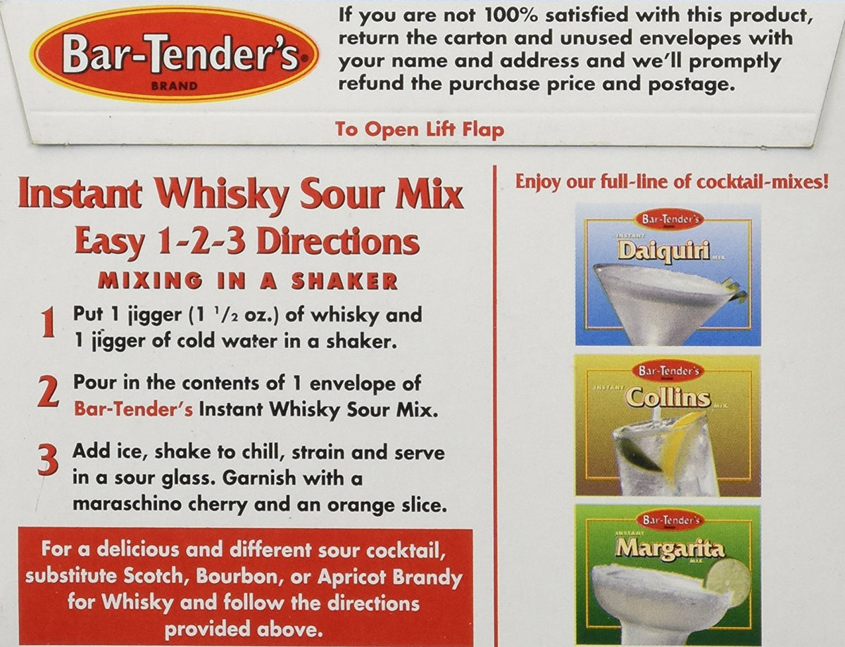 BAR-TENDER'S BRAND Cocktail Sour Mix closeup shows bright citrus notes.