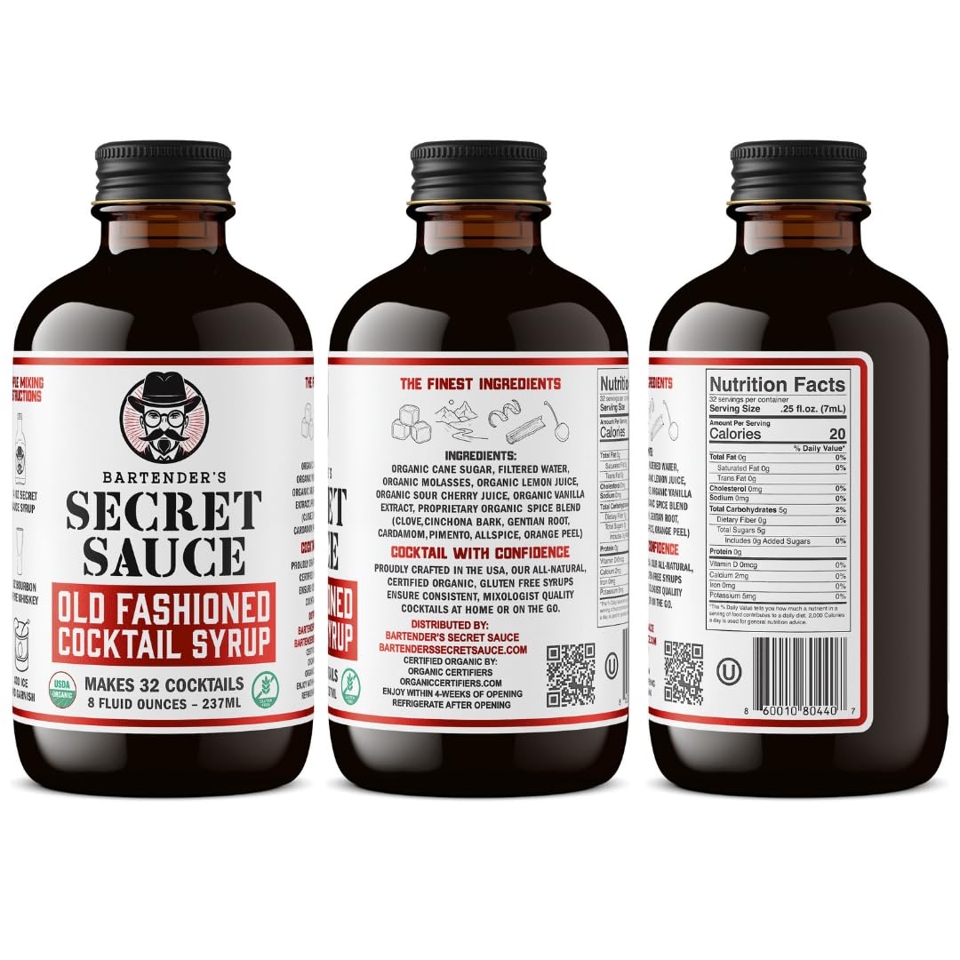 Compact 8 oz bottle perfect for home bars or travel.