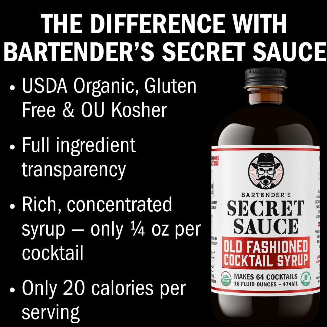 Bartender's Secret Sauce is OU Kosher certified for inclusive home use.