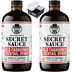 Bartender’s Secret Sauce Old Fashioned Mix bottle—organic formula for bar-quality cocktails.
