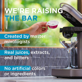 Bartesian cocktail machine in use delivers bar quality cocktails with one touch