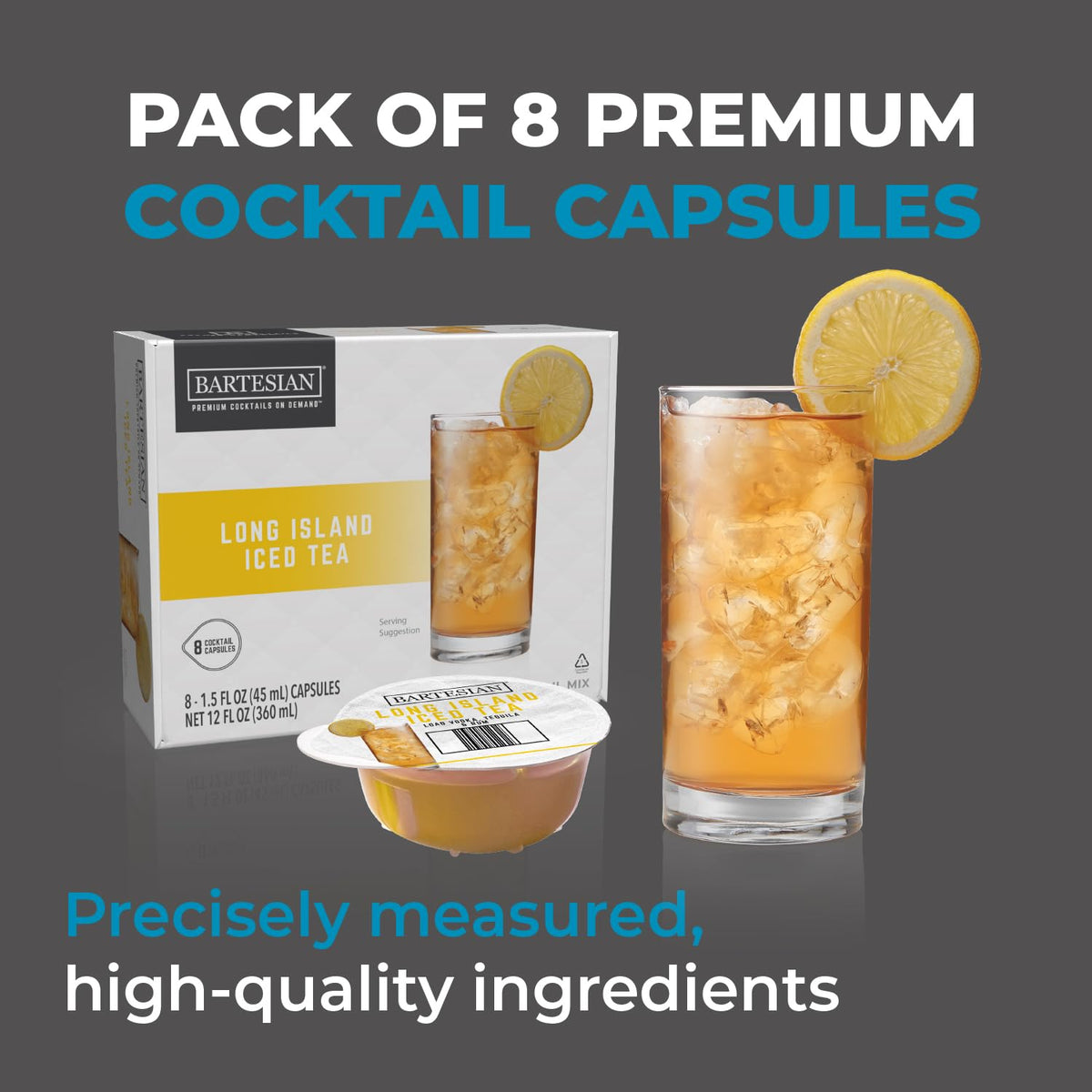 Bartesian Long Island Iced Tea capsule pack for quick cocktails.