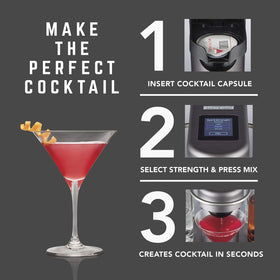 Bartesian capsules with real juice concentrates and bitters add depth.