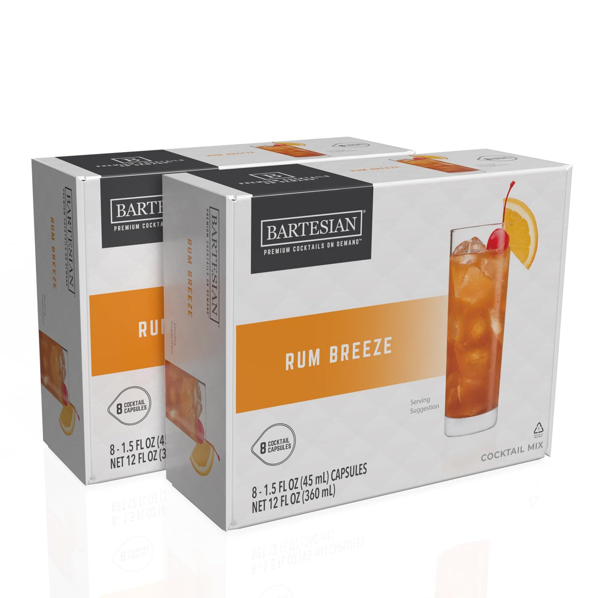 Bartesian Rum Breeze capsules pack for quick tropical cocktails at home