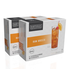 Bartesian Rum Breeze capsules pack for quick tropical cocktails at home