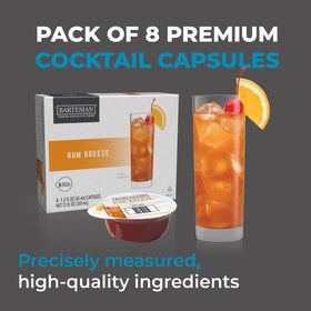 Bartesian Rum Breeze capsules pod ready for quick, bar-quality drinks with the machine.