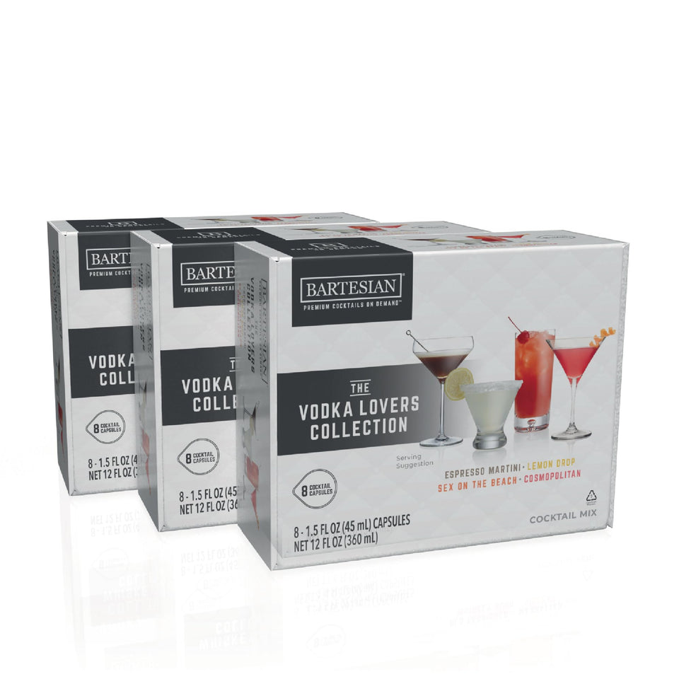Bartesian vodka lovers capsules pack for fresh, customizable cocktails at home