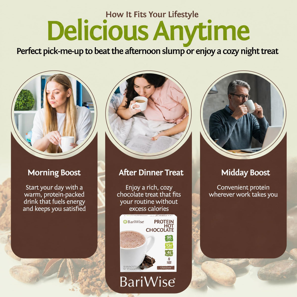 BariWise gluten-free label highlights clean ingredients and no gluten.