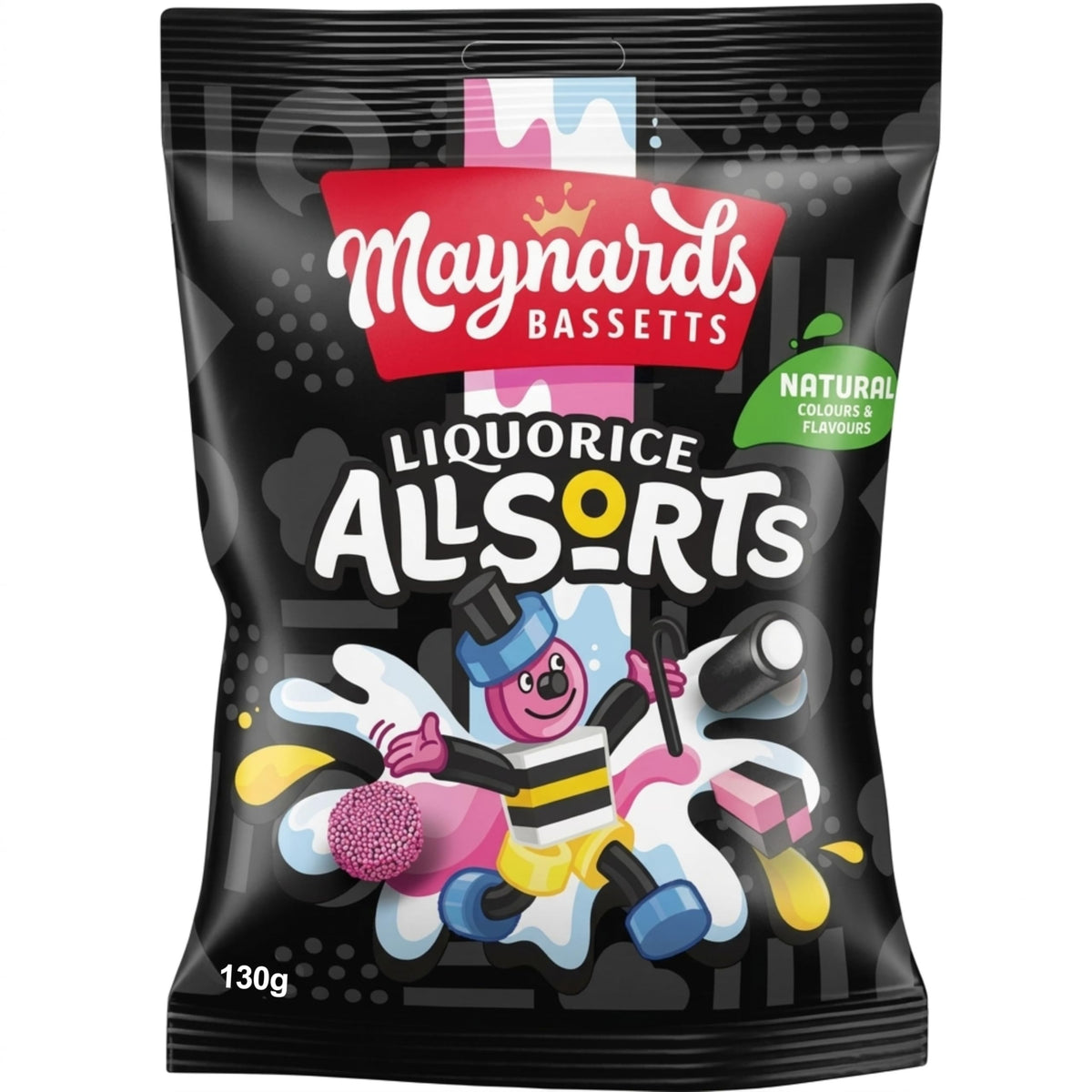 Bassettts Allsorts liquorice colours pack 2 highlights assorted textures for snacking moments