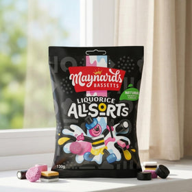Bassett's Allsorts closeup of glossy licorice pieces in colorful shapes