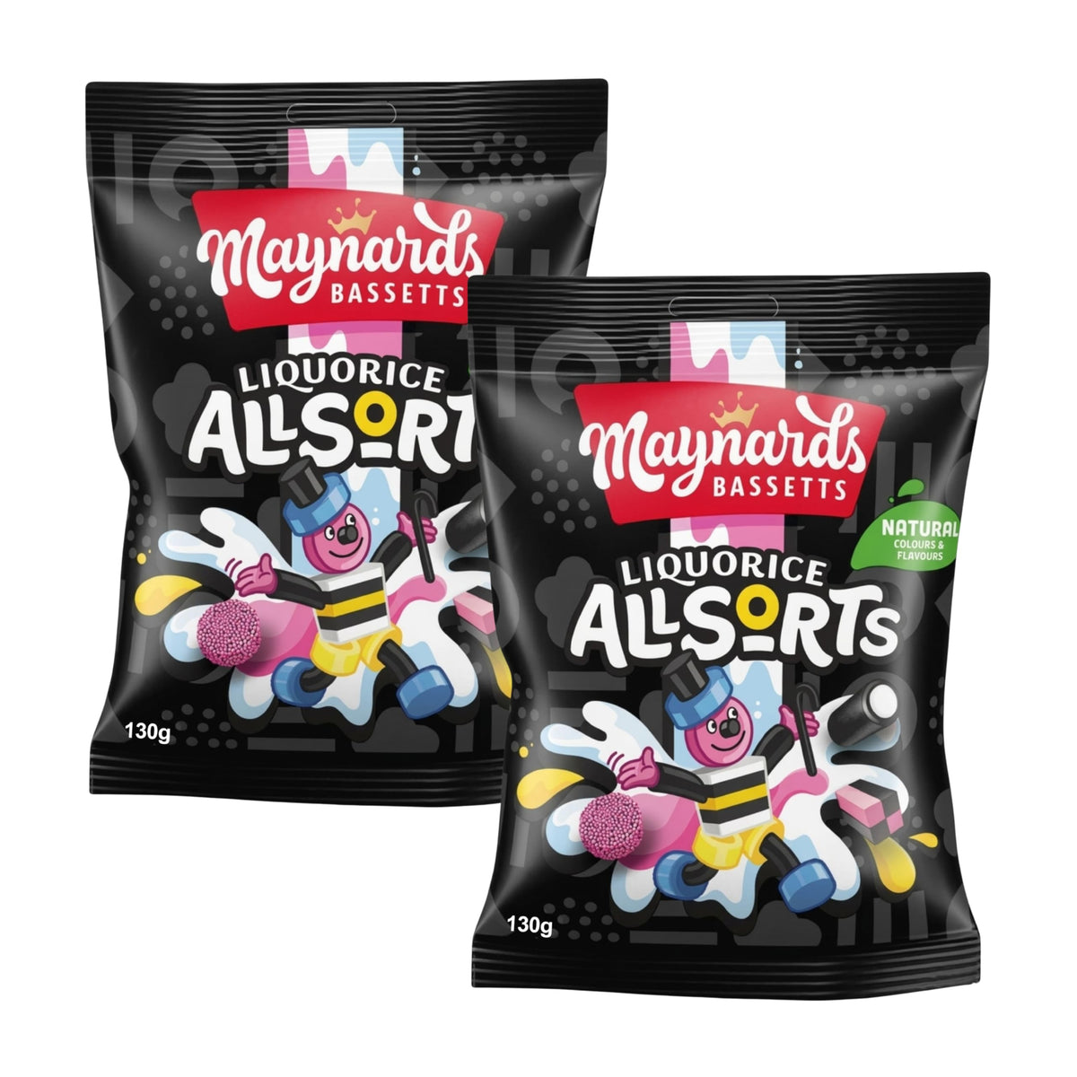 Bassett's Allsorts twin-pack back view, convenient snack for gatherings