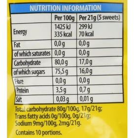 Bassett's Maynards Jelly Babies closeup highlights real fruit juice.