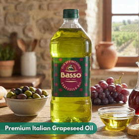 BASSO 1904 bottle used for dressings and crisp salads with mild flavor.