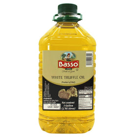 BASSO 1904 white truffle oil bottle being poured, gourmet finishing touch