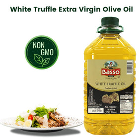 Finishing dish with BASSO 1904 white truffle oil drizzled over pasta