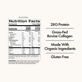 Batch Foods organic long-grain white rice ingredients label highlighting gluten-free