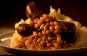Batchelors baked beans from Ireland with no artificial colors or preservatives