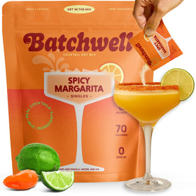 Batchwell Spicy Margarita Mix bottle showing real lime flavor for crisp cocktails.