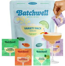 Batchwell variety pack front view for parties and mocktails