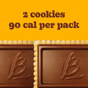 Bauducco Choco Biscuit single-serving wrapper on a cookie