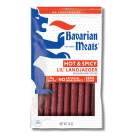 Bavarian Meats Hot & Spicy Lil' Landjaeger pack for on-the-go protein.