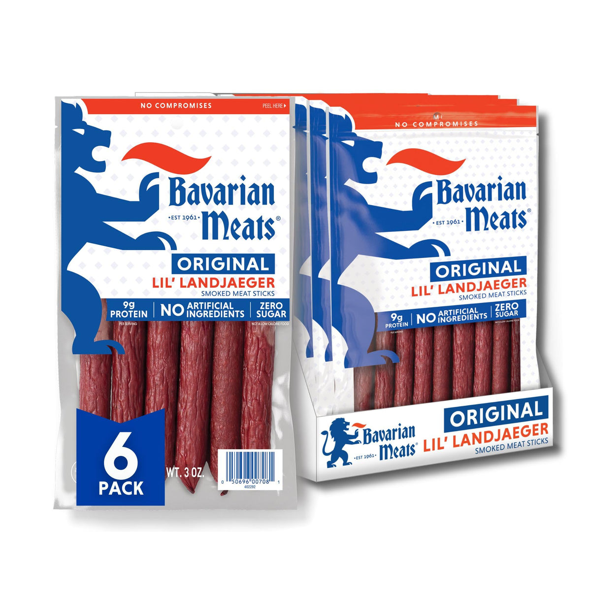 Bavarian Meats Lil' Landjaeger 6-pack for on-the-go protein.