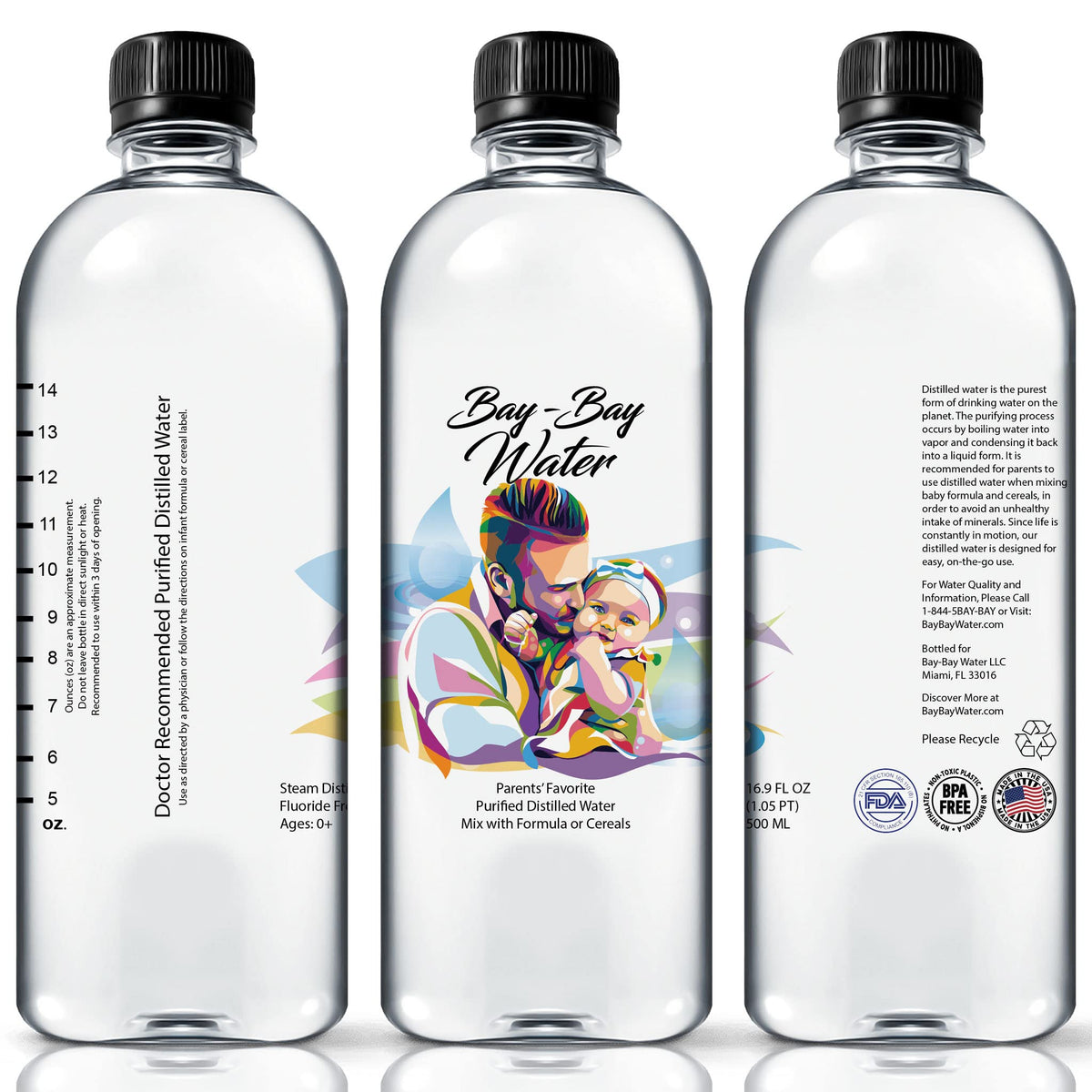 Bay-Bay Water bottles suitable for CPAP machine prep.