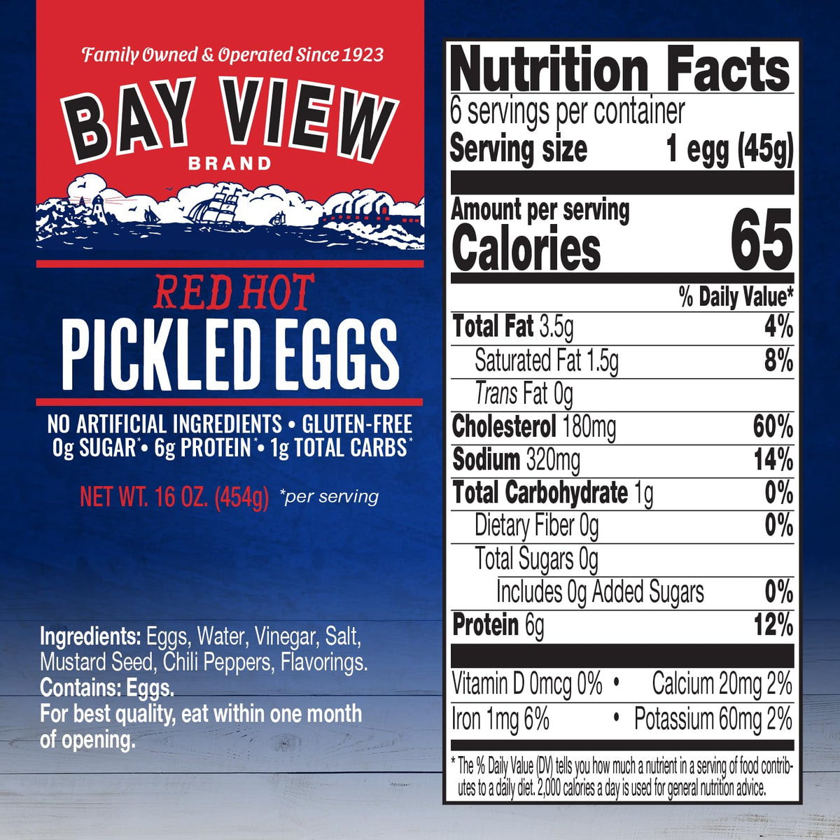 Bay View Pickled Eggs close-up peeled and ready-to-eat.