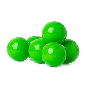 Bayside Candy Green Gumballs in a machine display, smooth gloss and easy to dispense.