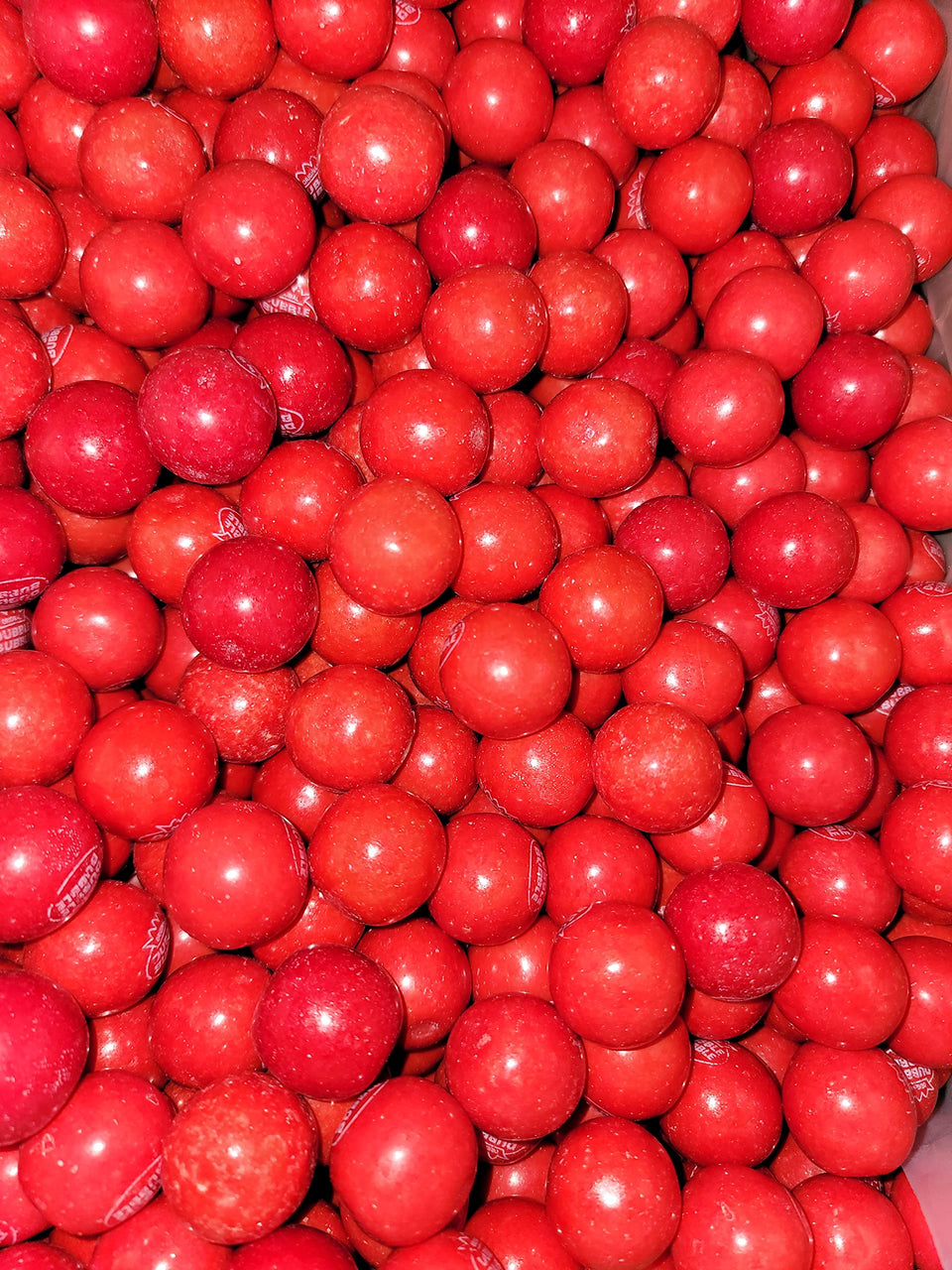 Bayside Candy Hot Chew Cinnamon Gumballs in bulk bag, bold flavor for snacking and sharing