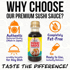 Poke bowl topped with BAYU STORE Premium Sushi Sauce glaze