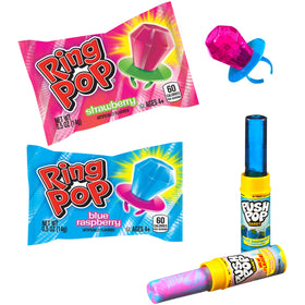 Assorted Ring Pop flavors from Bazooka Candy Brands.